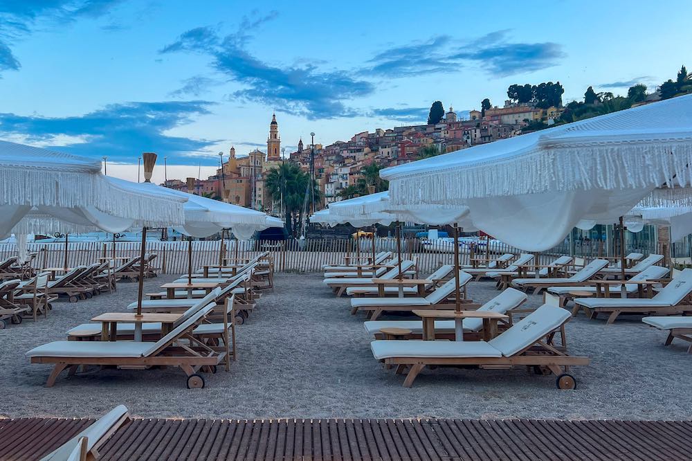 La Cabane is one of the private beaches in Menton