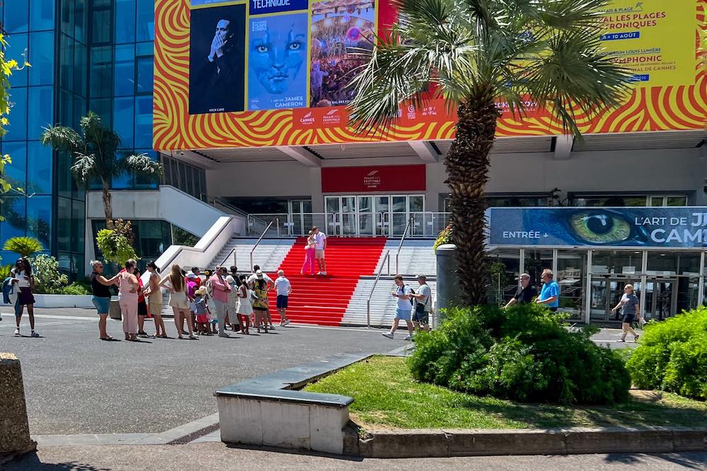 Red carpet posing at Cannes Palais des Festivals