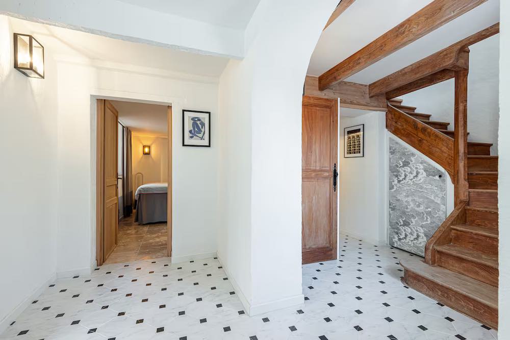 Antique staircase and floor in a former fisherman's cottage