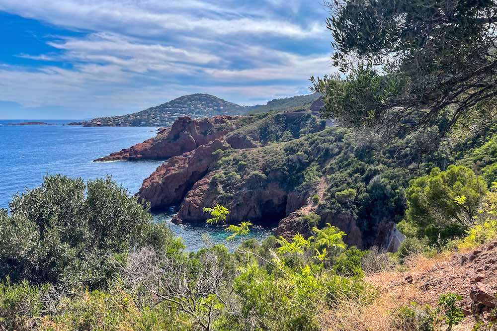 Cap Dramont coastal path part of the Sentier du Littoral network of French Riviera coastal walks