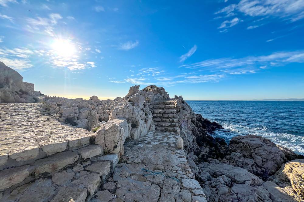 The path around the Cap de Nice is one of the most spectacular coastal walks on the French Riviera