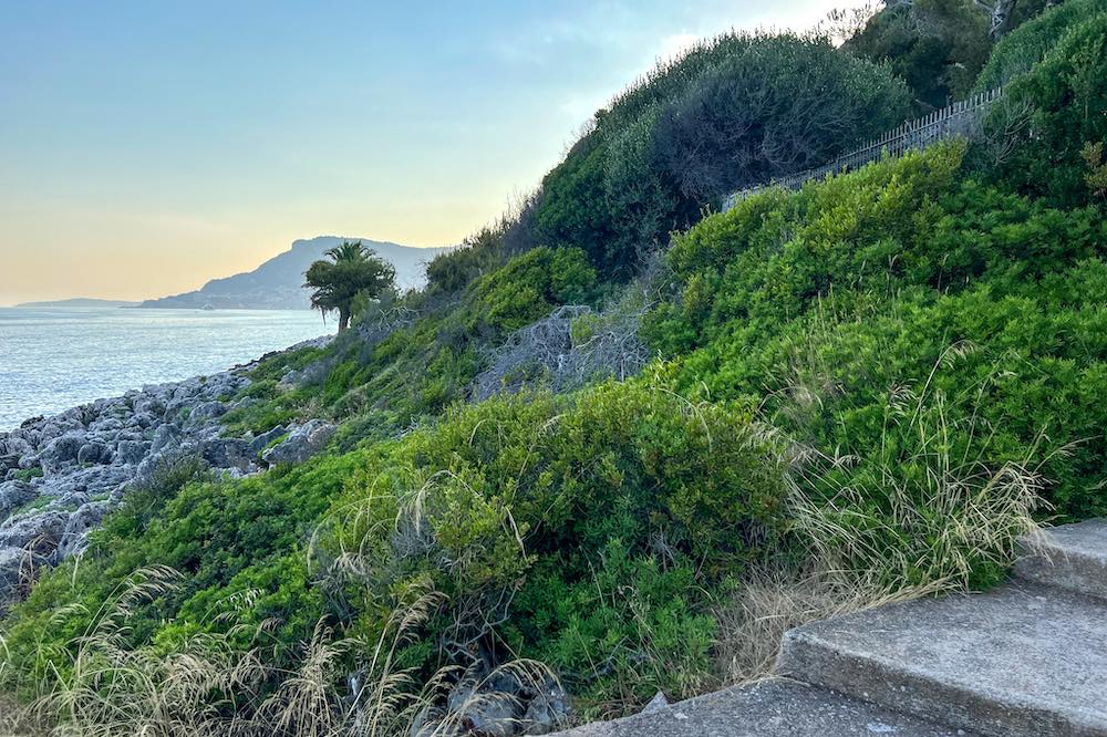Verdant setting of Cap Martin on the French Riviera