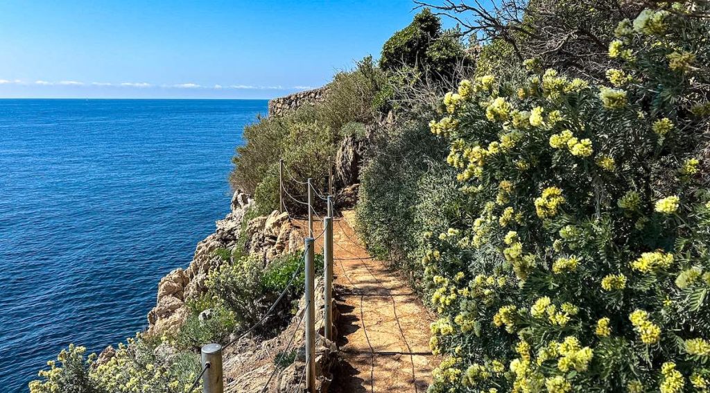 Cap d’Antibes coastal walk along the Sentier du Littoral on the French Riviera