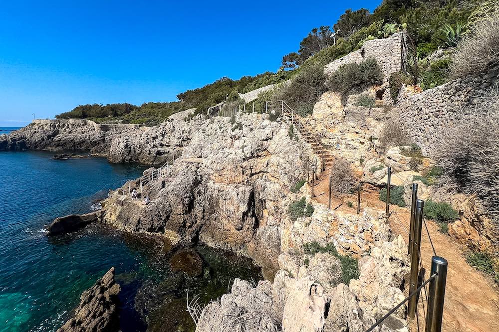 Cap d'Antibes path with staircase
