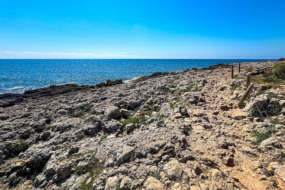 Rocky trail along the Cap d'Antibes coastline