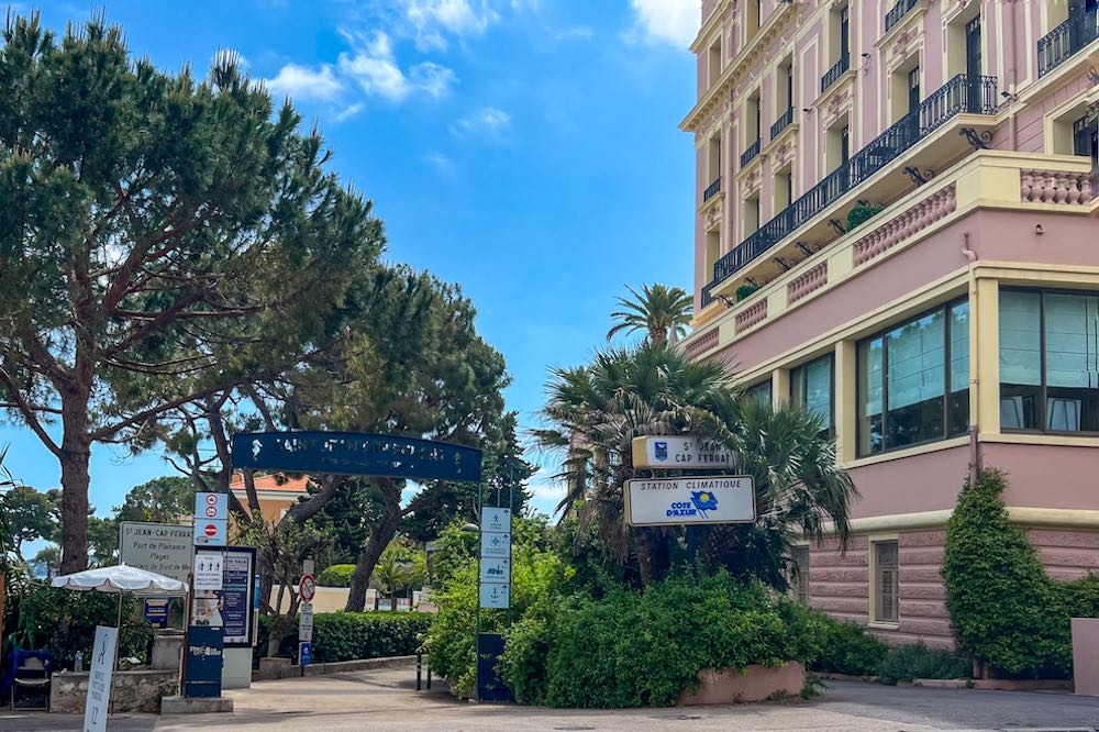 Boulevard Maurice Rouvier leads from the train station to Saint-Jean-Cap-Ferrat
