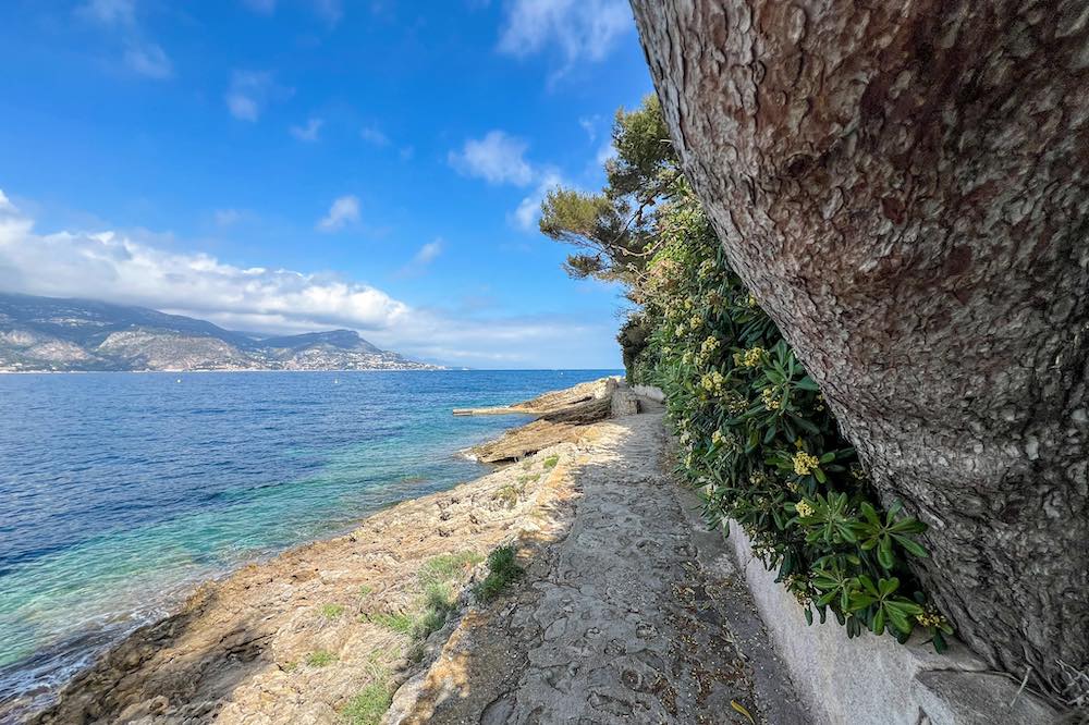 Saint-Jean-Cap-Ferrat coastal trail is part of the Sentier du Littoral