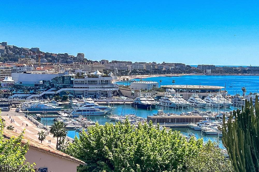 Vieux Port of Cannes as seen from the Old Town of Le Suquet