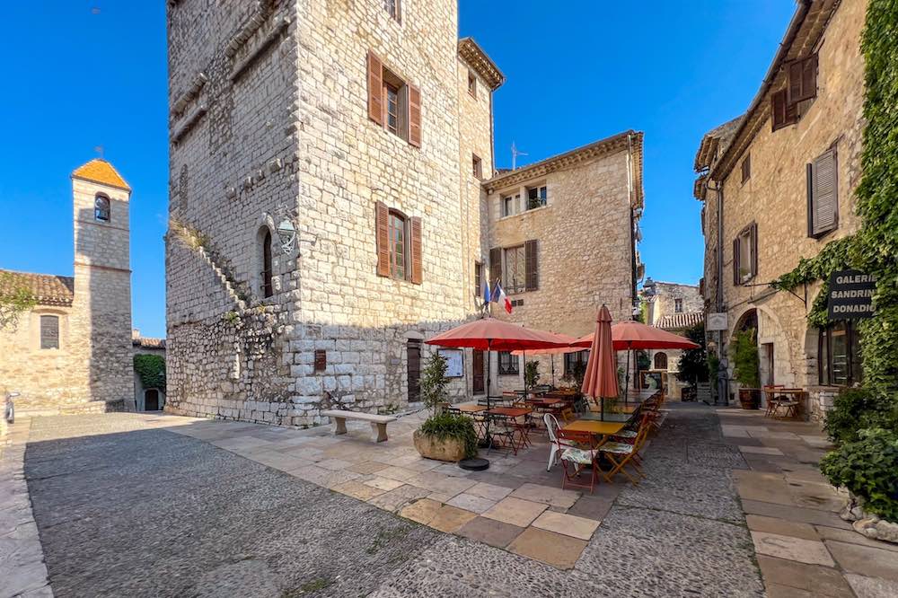 Place de l'Eglise in Saint-Paul de Vence France