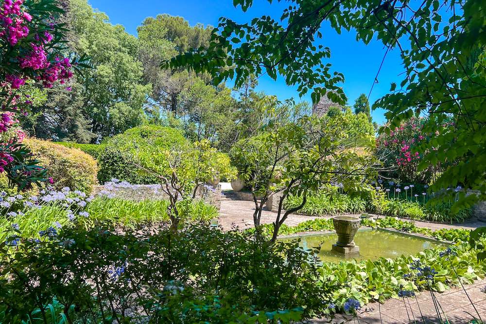 A flower oasis in the Chateau de la Napoule Gardens
