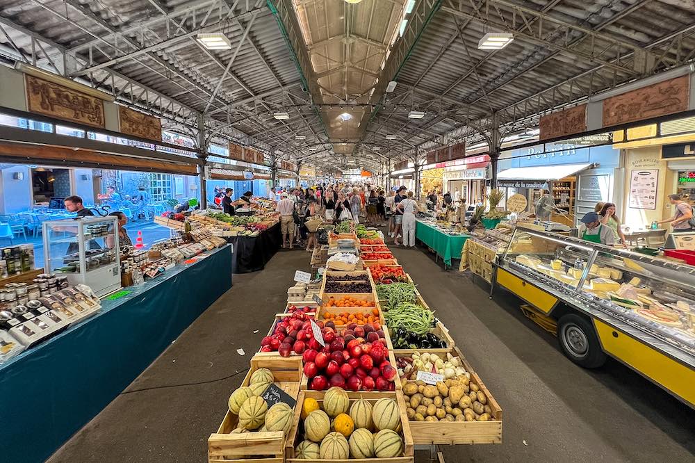 Marche Provencal in Antibes with stalls selling local food and spices