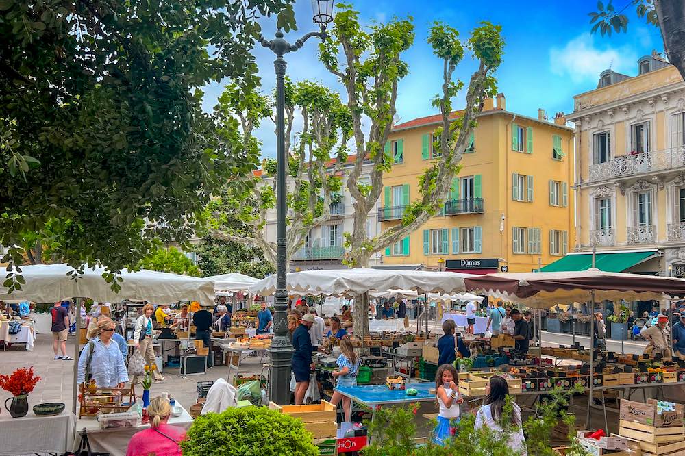 Local produce and artisan goods at the Provençal market in Beaulieu-sur-Mer