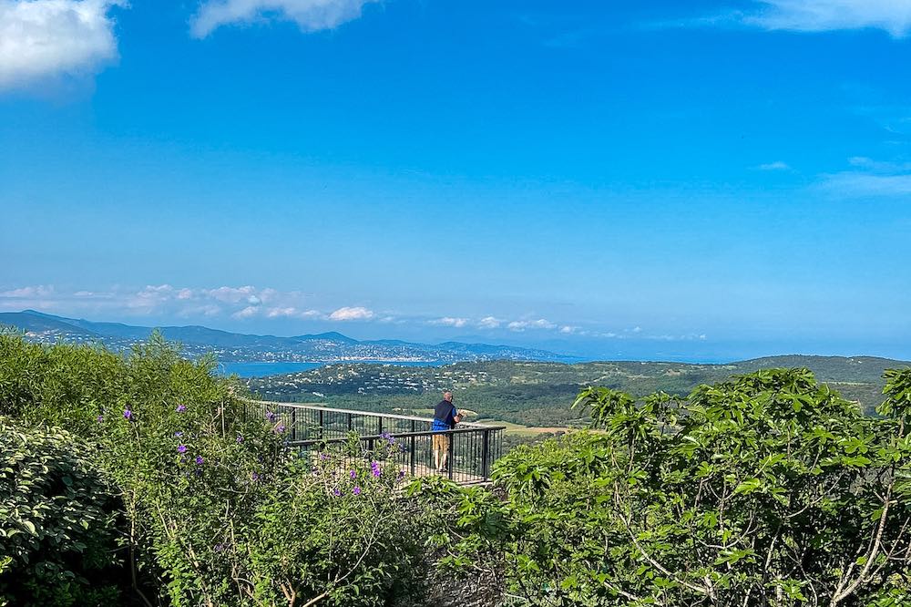 View from Gassin overlooking vineyards, Saint-Tropez and the Gulf of Saint-Tropez