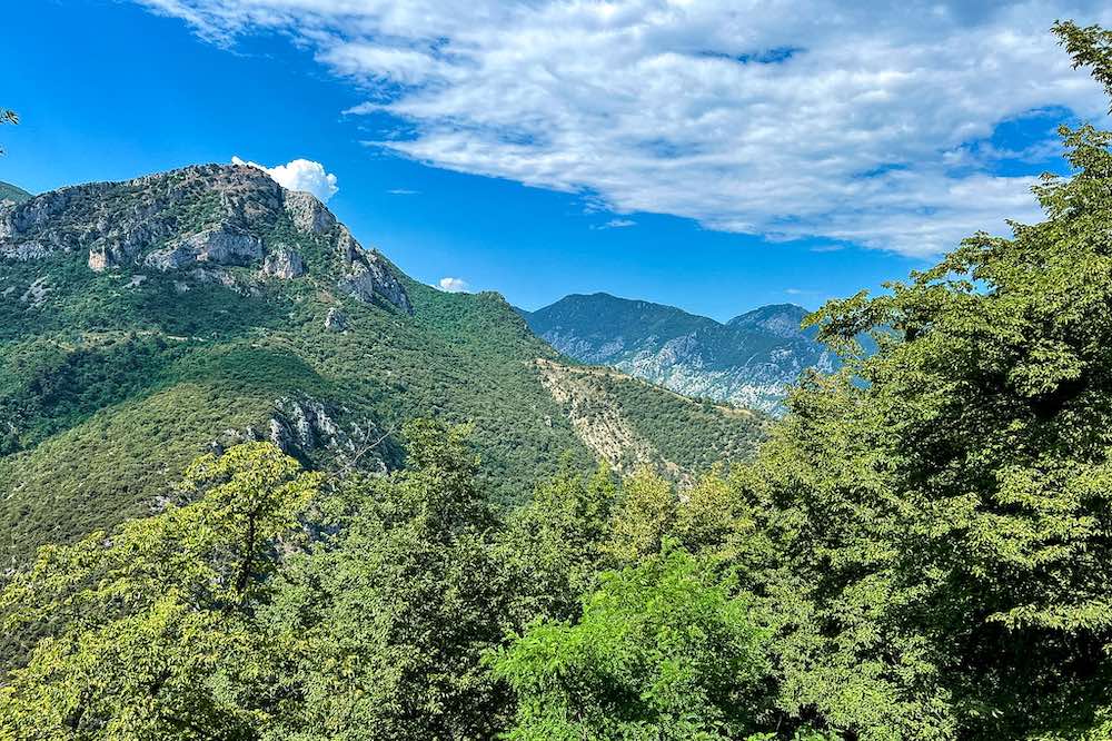 Mountain panorama from Sainte-Agnès overlooking the Mercantour landscape above Menton