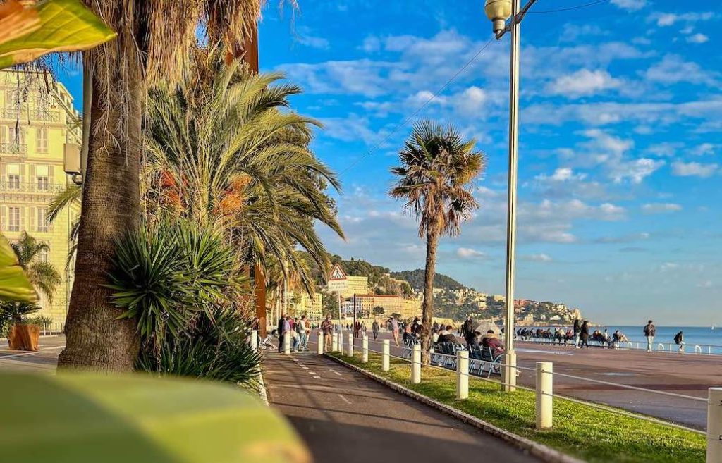 Promenade des Anglais in Nice during the off-season
