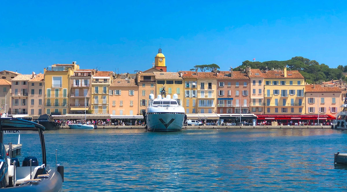 Ferry from Nice to Saint-Tropez will take you to the Port of Saint-Tropez with its colorful houses and luxury yachts
